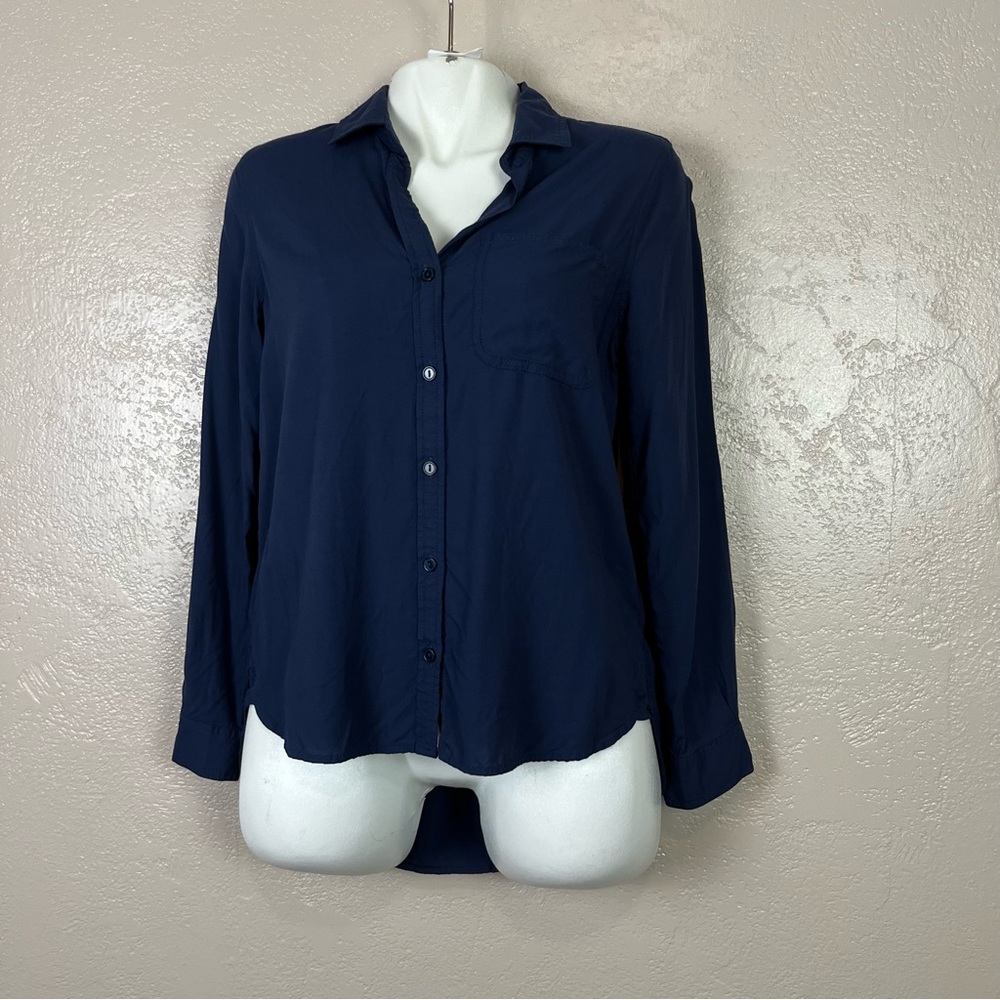 5 for $30 Velvet heart women 3/4 sleeve bottoms‎ down navy blue shirt size small